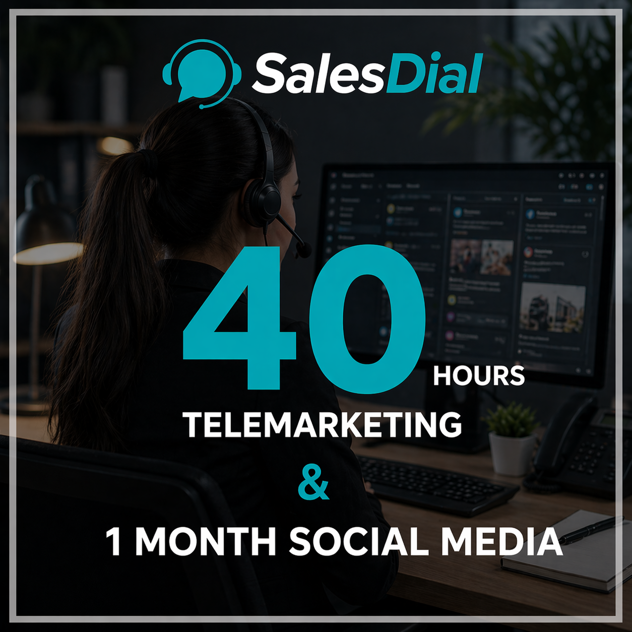 40 Telemarketing Hours & 1 Month Social Media